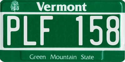 VT license plate PLF158