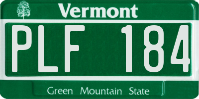 VT license plate PLF184