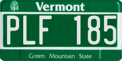 VT license plate PLF185