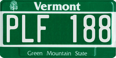 VT license plate PLF188