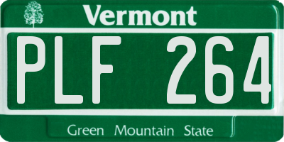 VT license plate PLF264