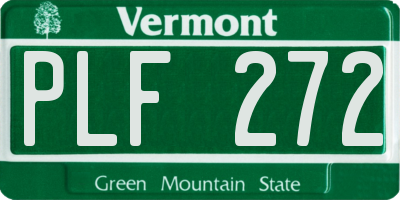 VT license plate PLF272