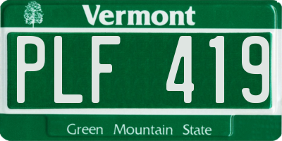 VT license plate PLF419