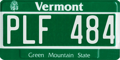 VT license plate PLF484