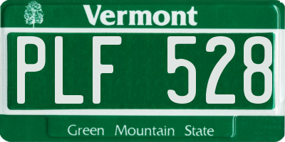 VT license plate PLF528