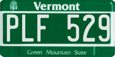 VT license plate PLF529