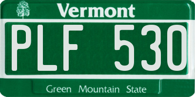 VT license plate PLF530