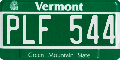VT license plate PLF544