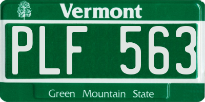 VT license plate PLF563
