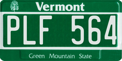 VT license plate PLF564