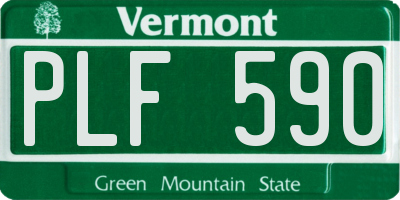 VT license plate PLF590