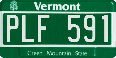 VT license plate PLF591