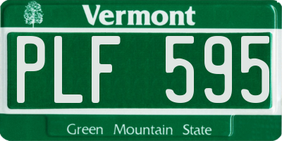 VT license plate PLF595