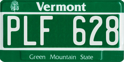 VT license plate PLF628