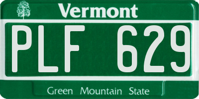 VT license plate PLF629