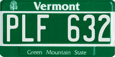 VT license plate PLF632