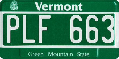 VT license plate PLF663
