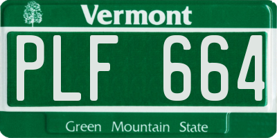 VT license plate PLF664