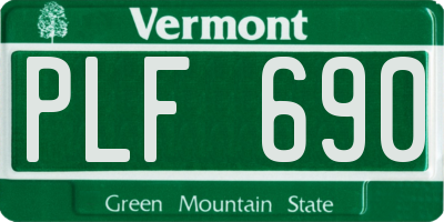 VT license plate PLF690