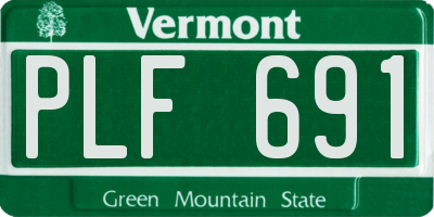 VT license plate PLF691