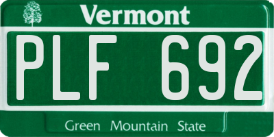 VT license plate PLF692