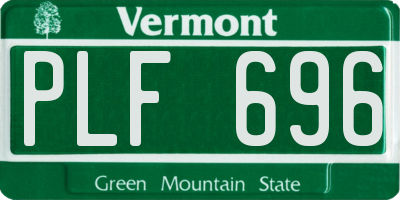 VT license plate PLF696