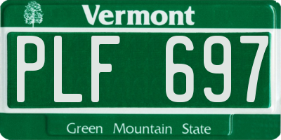 VT license plate PLF697