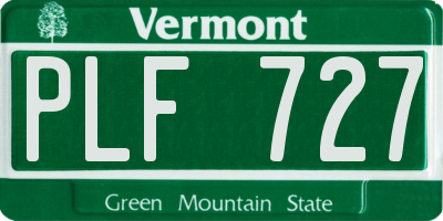 VT license plate PLF727