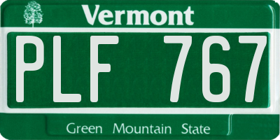 VT license plate PLF767