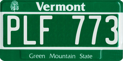 VT license plate PLF773