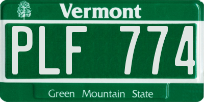 VT license plate PLF774