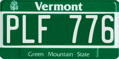 VT license plate PLF776