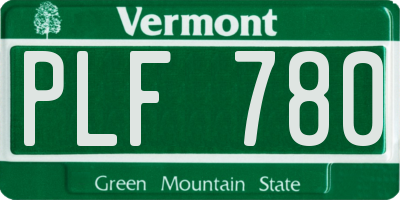 VT license plate PLF780