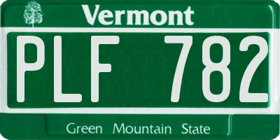 VT license plate PLF782