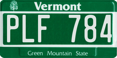 VT license plate PLF784