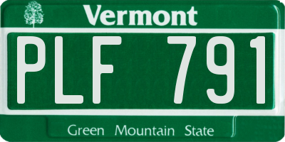 VT license plate PLF791