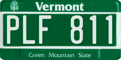 VT license plate PLF811