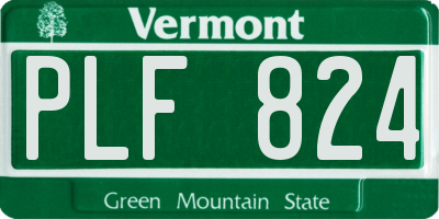 VT license plate PLF824