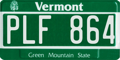 VT license plate PLF864