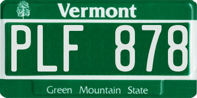 VT license plate PLF878