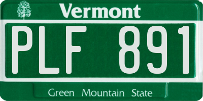 VT license plate PLF891