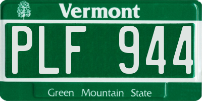 VT license plate PLF944