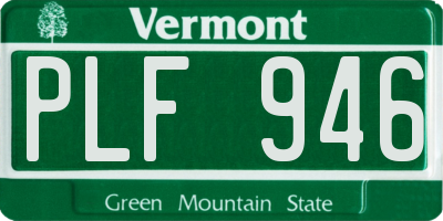 VT license plate PLF946