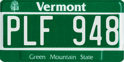 VT license plate PLF948