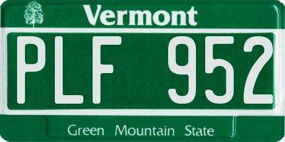 VT license plate PLF952