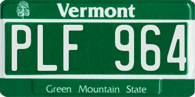 VT license plate PLF964