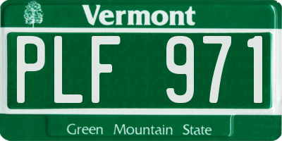 VT license plate PLF971