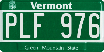 VT license plate PLF976
