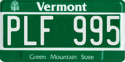 VT license plate PLF995