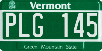 VT license plate PLG145